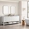 James Martin Vanities Breckenridge 72in Double Vanity, Bright White w/ 3 CM Carrara Marble Top 330-V72-BW-3CAR - alternate 7